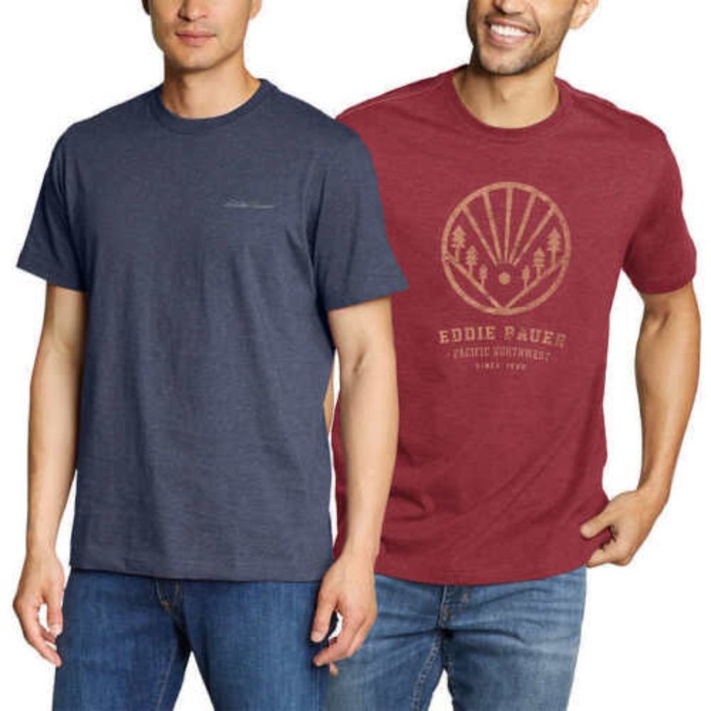 Eddie Bauer Men’s Tee, 2-pack in Blue size XXL - Picture 1 of 11